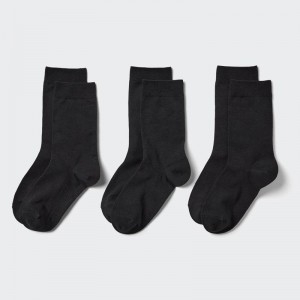 Uniqlo (3 Pairs) Women Socks Tights Black US | XQPH-98705