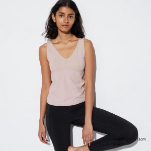 Uniqlo AIRism Active Sleeveless Women Tank Tops Natural US | SELC-24516