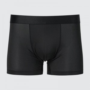 Uniqlo AIRism Boxer (Low Rise) Men Briefs Black US | OFLC-53970