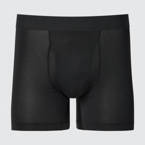 Uniqlo AIRism Boxer Men Briefs Black US | ISHC-48956