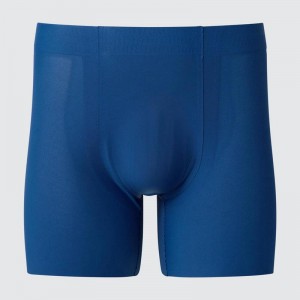 Uniqlo AIRism Boxer (Mesh, Ultra Seamless) Men Briefs Blue US | OKLA-48025