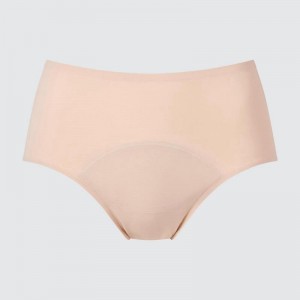 Uniqlo AIRism High Rise Period Pants (High Absorbency) Women Briefs Beige US | EBGI-04356