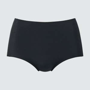 Uniqlo AIRism Ultra Seamless (High Rise) Women Briefs Black US | YRZI-47068