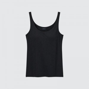 Uniqlo AIRism Women Tank Tops Black US | CDWU-29617