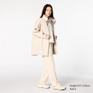 Uniqlo BLOCKTECH Half Women Coats Natural US | PTCH-64750