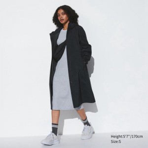 Uniqlo BLOCKTECH Women Coats Black US | OUHY-06158