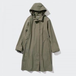 Uniqlo BLOCKTECH Women Coats Olive US | SGHM-61590