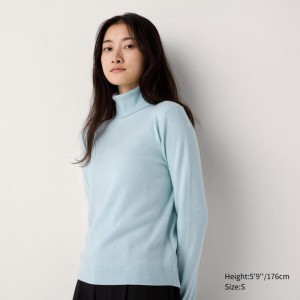 Uniqlo Cashmere Women Jumper Blue US | SFIE-91085