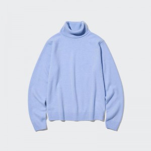 Uniqlo Cashmere Women Jumper Light Blue US | XEDN-85201