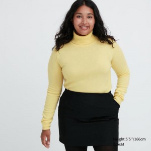 Uniqlo Cashmere Women Jumper Yellow US | CWUO-65324