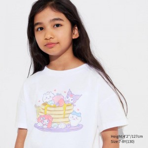 Uniqlo Chiikawa X Sanrio Characters UT Graphic Kids' T-Shirt White US | KVEI-16078