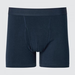 Uniqlo Cotton Boxer Men Briefs Navy US | HLPM-24913