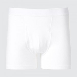 Uniqlo Cotton Boxer Men Briefs White US | QPSE-71254