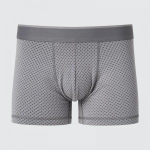 Uniqlo Cotton Low Rise Boxer Men Briefs Grey US | BVUN-53910