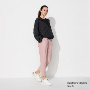 Uniqlo Cotton Relaxed Ankle Women Trousers Pink US | VZEQ-46032