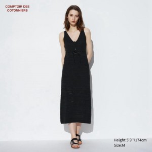 Uniqlo Crochet (Sleeveless) Women Dress Black US | UKMH-67049