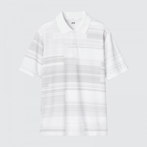 Uniqlo DRY-EX (Kei Nishikori) Men Polo Shirt Off White US | BVLG-59012