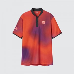 Uniqlo DRY-EX (Kei Nishikori) Men Polo Shirts Red US | BCTQ-37059