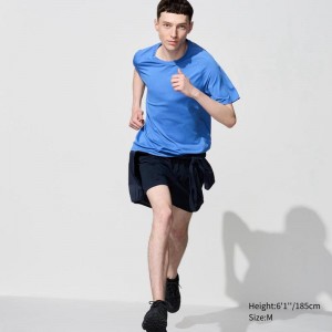 Uniqlo DRY-EX Men T-Shirt Blue US | PWSX-35986