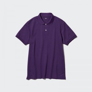 Uniqlo DRY Piqué Men Polo Shirt Paars US | XAUK-94518