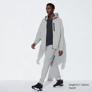 Uniqlo DRY Stretch Men Joggers Light Grey US | JRIM-14750