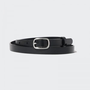 Uniqlo Dress Skinny Women Belt Black US | WUJC-54128