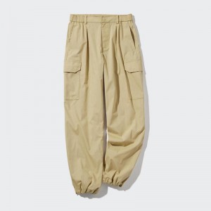 Uniqlo Easy Cargo (Long) Women Trousers Beige US | VTOZ-27351