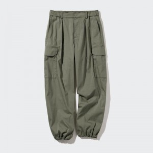 Uniqlo Easy Cargo (Short) Women Trousers Olive US | RHSX-17326