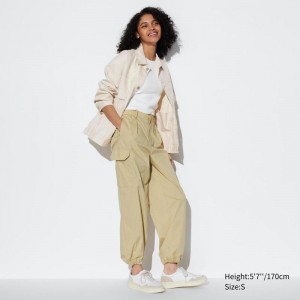 Uniqlo Easy Cargo Women Trousers Beige US | KICZ-02537