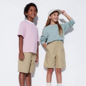 Uniqlo Easy (Twill) Kids' Shorts Beige US | IXSA-07145