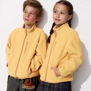 Uniqlo Fleece Full-Zip Kids' Jackets Yellow US | YVOQ-40763