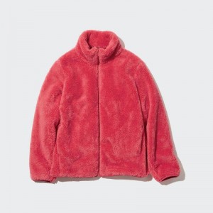 Uniqlo Fluffy Fleece Zipped Women Jackets Red US | EKDM-02573