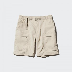 Uniqlo Geared Men Shorts Beige US | JDOS-16485