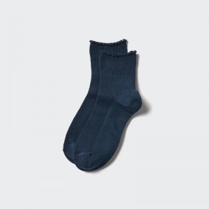 Uniqlo HEATTECH (Crew Mellow) Women Socks Tights Navy US | CBDR-14089