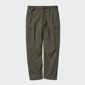 Uniqlo HEATTECH Easy (Short) Men Trousers Olive US | ZPQY-74685