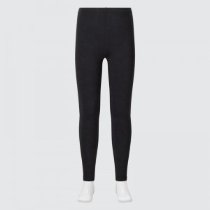 Uniqlo HEATTECH Extra Warm Cotton Kids' Leggings Black US | ZMVS-26913