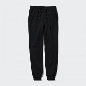 Uniqlo HEATTECH Fleece Lined Women Joggers Black US | MURL-09724