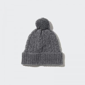 Uniqlo HEATTECH Knit (Cable) Kids' Cap Grey US | TPMW-31948