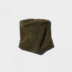 Uniqlo HEATTECH Neck Warmer Men Scarf Olive US | PKMF-92741