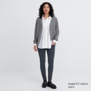 Uniqlo HEATTECH Ultra Stretch High Rise Women Leggings Grey US | WLYB-78139