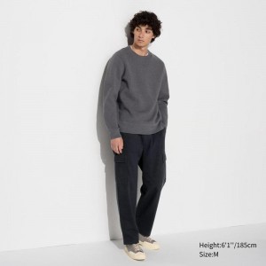 Uniqlo Jersey Easy Cargo Men Trousers Black US | ADHP-01738