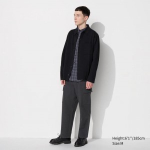 Uniqlo Jersey Easy Cargo Men Trousers Dark Grey US | PBTK-87915