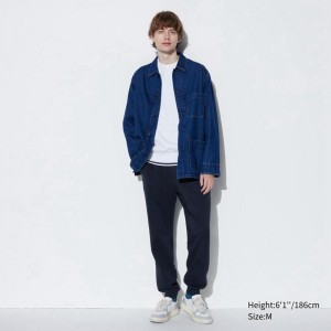 Uniqlo Joggers (Long) Men Joggers Navy US | FKLA-36592