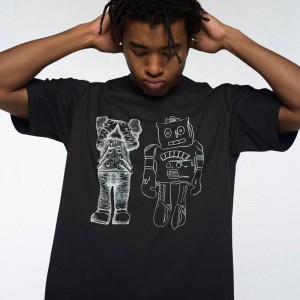 Uniqlo KAWS + Warhol UT Graphic Women T-Shirts Black US | JQAG-03124