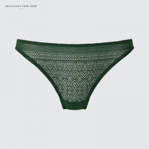 Uniqlo Lace Knickers Women Underwear Dark Green US | FQLA-23958