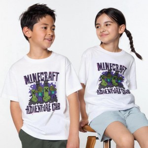 Uniqlo Minecraft UT Graphic Kids' T-Shirt White US | WMYK-16579