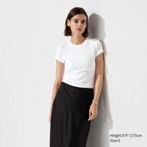 Uniqlo Mini Women T-Shirts White US | BOJN-09421