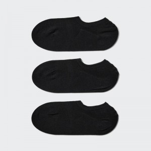 Uniqlo No-Show (Mesh, 3 Pairs) Women Socks Tights Black US | MRGN-05968