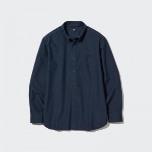 Uniqlo Oxford (Regular Fit) Men Shirts Navy US | KCUV-81705