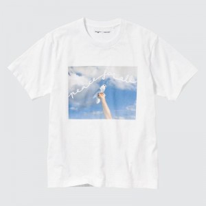 Uniqlo PEACE FOR ALL Graphic (Cristina de Middel) Men T-Shirt White US | EMOF-42906